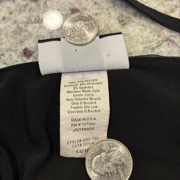 Studio 1940 Sheer Romantic Stylish Chiffon Purple Black Blouse Top Size 14/16 g - Picture 7 of 8